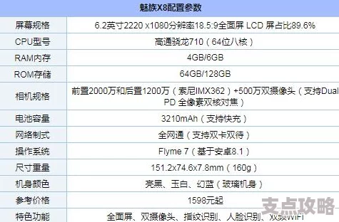 魅族X8全面屏手机性能与设计解析